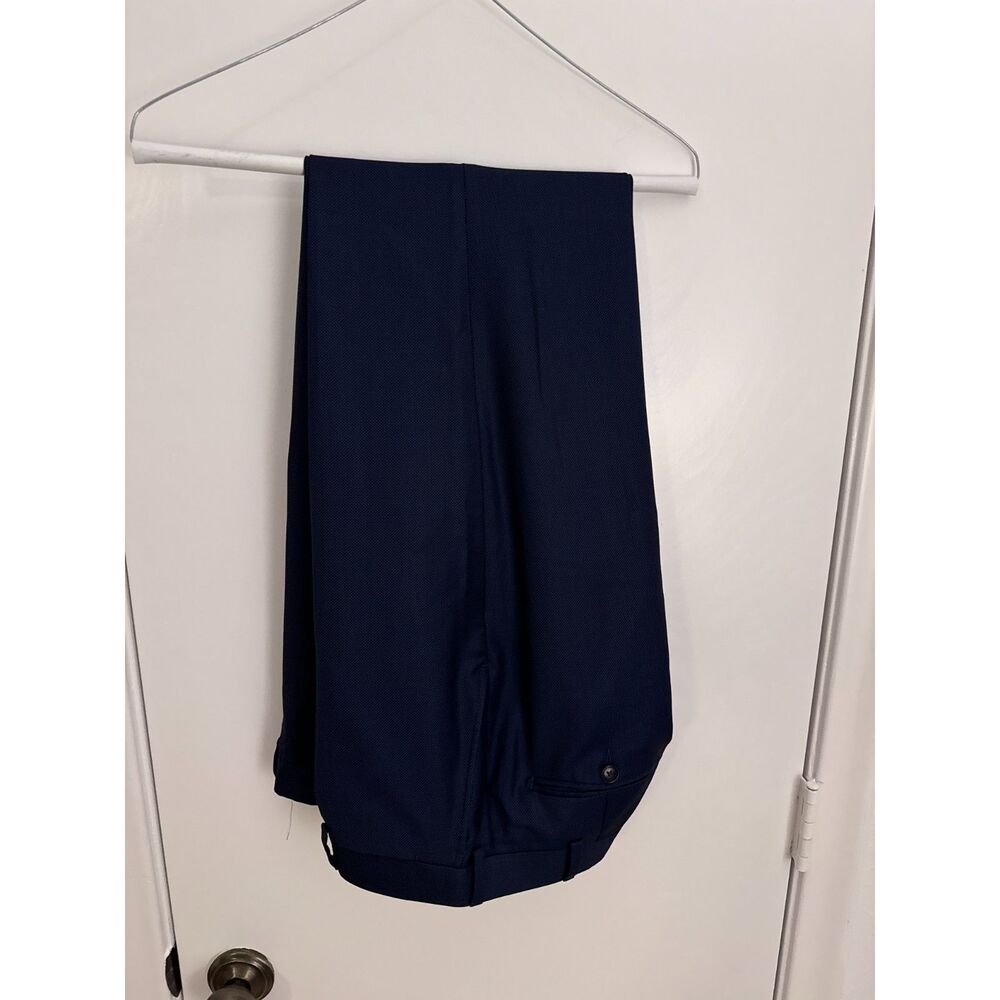 Mens SuitSupply Sienna 100% Wool IT/EU 46 US/UK 36 Navy Dress Pants EUC